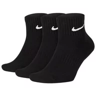 Skarpetki damskie - Nike, Skarpety sportowe, 3-pack, Everyday Cushion Ankle SX7667 010, czarny, rozmiar 42/46 - miniaturka - grafika 1