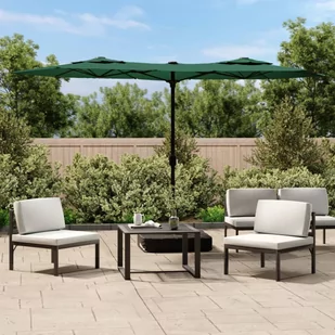 vidaXL Parasol ogrodowy podwójny, zielony, 316x240 cm - Parasole ogrodowe - miniaturka - grafika 1