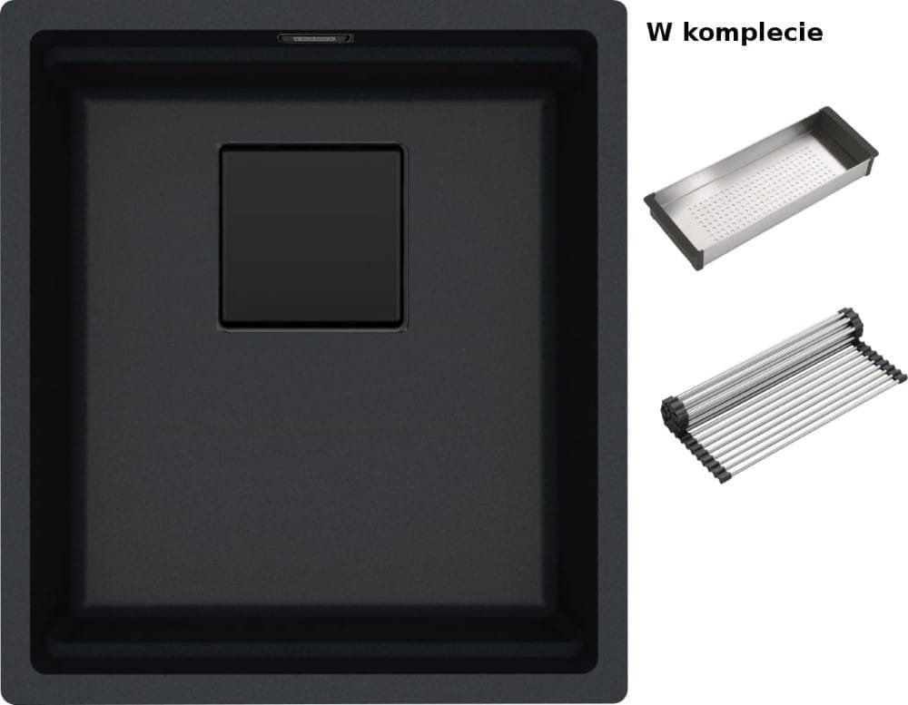 FRANKE Kanon KNG 110-37 onyx BLACK EDITION + WKŁADKA + ROLLMATA (125.0740.837)