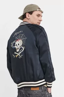 Kurtki męskie - Superdry kurtka bomber męski kolor czarny przejściowa - grafika 1