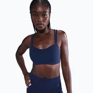 Bielizna sportowa damska - Biustonosz treningowy Nike Zenvy Strappy midnight navy/white WYSYŁKA W 24H 30 DNI NA ZWROT - miniaturka - grafika 1