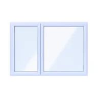 Okna - Okno PCV 2-szybowe fasadowe O39 białe 2065x1435 mm otwierane do wewnątrz lewe Witraż - miniaturka - grafika 1