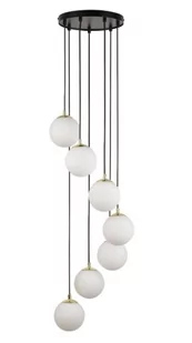Lampa wisząca Piano 33660 Sigma kaskada kule balls białe mosiądz - Lampy sufitowe - miniaturka - grafika 1
