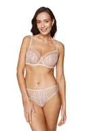 Majtki damskie - Gorteks Figi Angel z haftem beżowe Beżowy 42 - miniaturka - grafika 1