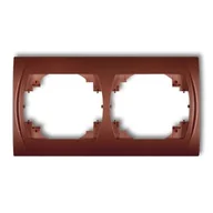 Klawisze i ramki - Ramka podwójna pozioma brązowy metalik 9LRH-2 LOGO KARLIK - miniaturka - grafika 1