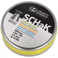 Amunicja do wiatrówek - JSB - Śrut do wiatrówki SCHaK Middle Weight - 4.5 mm - 0.520g - 500 szt. - 001045-500-YELLOW - miniaturka - grafika 1