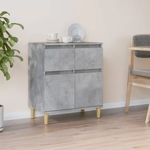 vidaXL Komoda, szarość betonu, 60x35x70 cm, materiał drewnopochodny - Komody - miniaturka - grafika 1