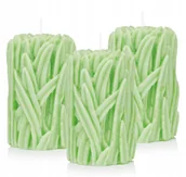 Świece - Świeczki ozdobne TRAWA zestaw 3 szt kolor zielony - miniaturka - grafika 1