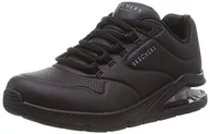 Sneakersy damskie - Skechers Sneakersy damskie Uno 2, Czarne wykończenie z siatki Duraleather, 37.5 EU - miniaturka - grafika 1
