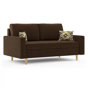 Sofa w stylu skandynawskim, rozkładana, Etna, 150x90x75 cm, brązowy - Sofy i kanapy - miniaturka - grafika 1