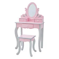 Wyposażenie pokoiku dziecięcego - Teamson Kids TD-12851A toaletka, różowa/szara TD-12851A - miniaturka - grafika 1