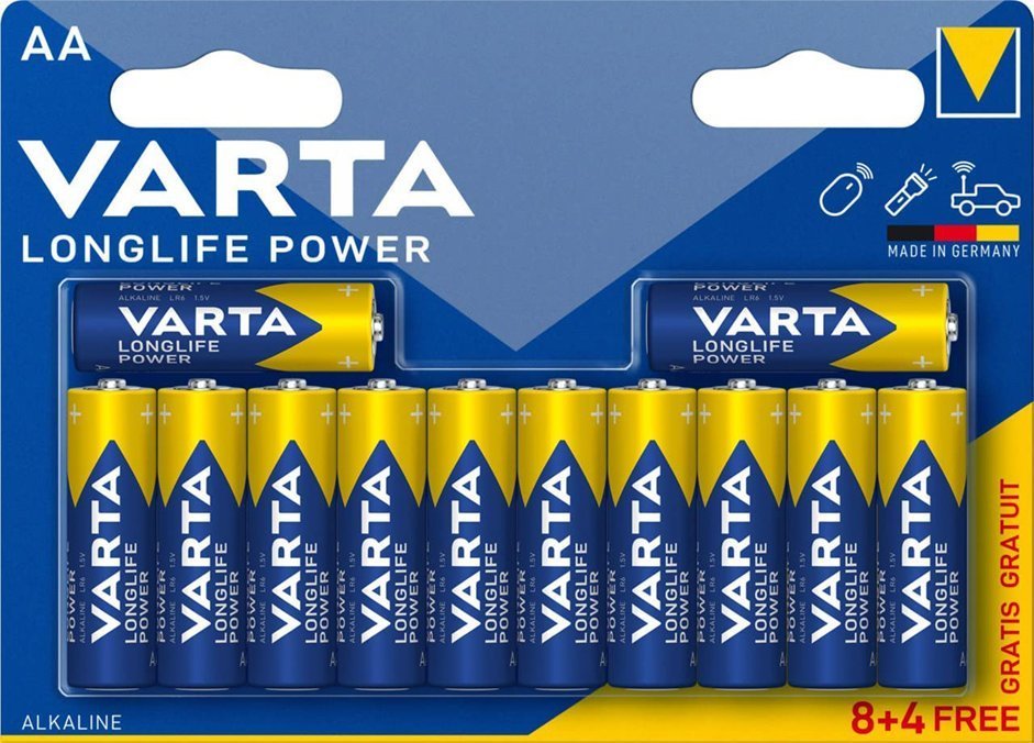 Varta Varta Batterie LONGLIFE Power AA NEU 12St. 8+4
