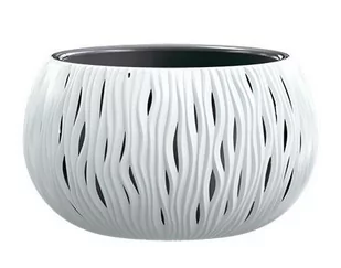 Prosperplast Doniczka z wkładem Sandy Bowl DSK180 biała AP_218532 - Donice - miniaturka - grafika 1