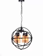 Lampy sufitowe - Lumina Deco Deco LAMPA WISZĄCA INDUSTRIALNA LOFT CZARNA STRADI LDP 11509-4 (BK) - miniaturka - grafika 1