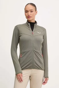 Salewa bluza outdoorowa Puez Cammino damska kolor zielony gładka 00.0000029095 - Bluzy damskie - miniaturka - grafika 1