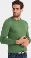 Swetry męskie - Ombre Clothing Klasyczny sweter męski Pheselus zielony L - miniaturka - grafika 1