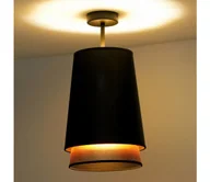 Lampy sufitowe - Duolla - Żyrandol natynkowy BELL SHINY 1xE27/15W/230V śr. 25 cm czarny/miedziany - miniaturka - grafika 1