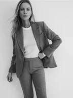 Moda i Uroda OUTLET - Reserved - Jednorzędowa marynarka z wełną - beżowy - miniaturka - grafika 1