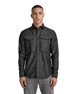 G-STAR RAW Męska koszula Cargo Regular, Czarny (Dk Black D22971-d384-6484), L - Koszule męskie - miniaturka - grafika 1