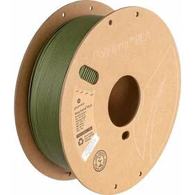 Wkład do piór (filament) Polymaker PolyTerra PLA, 1,75 mm, 1 kg - Army Dark Green (PM70957) - Filamenty i akcesoria do drukarek 3D - miniaturka - grafika 1