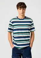 Koszule męskie - Męska koszulka t-shirt Wrangler SS STRIPE TEE S - miniaturka - grafika 1