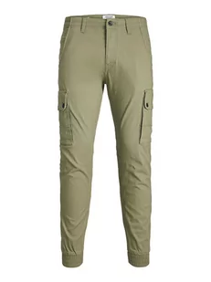 Jack & Jones Bojówki w kolorze zielonym - Spodnie męskie - miniaturka - grafika 1