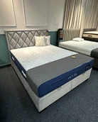 Dom i wnętrze OUTLET - Łóżko kontynentalne 160x200 z pojemnikiem z ekspozycji Salonu Puławska - miniaturka - grafika 1