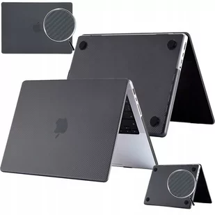 Hard Case etui obudowa MacBook Pro 13 (A1706 / A1708 / A1989 / A2159 / A2251 / A2289 / A2338 M1) (Carbon Black) - Części i akcesoria do laptopów - miniaturka - grafika 1