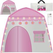 Namioty i tipi dla dzieci - Namiot Domek Zamek dla Dzieci Pałac z Lampkami LED KRUZZEL - miniaturka - grafika 1