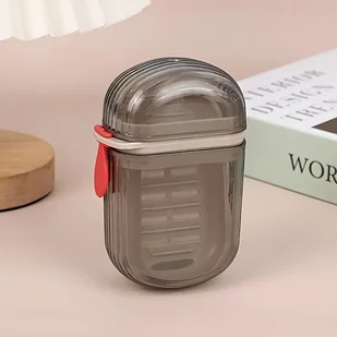 TEMU Łazienkowy pojemnik na mydło z pokrywką, trwały PET, zamykany odpływ, idealny na podróże służbowe i na zewnątrz - Inne - miniaturka - grafika 1
