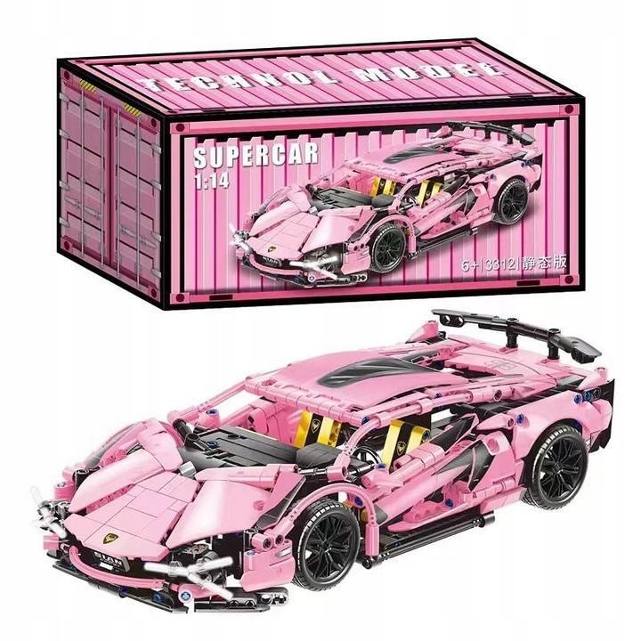 SAMOCHÓD duży SPORTOWY LAMBORGHINI Z KLOCKÓW DO UKŁADANIA ZABAWKA 1280 EL