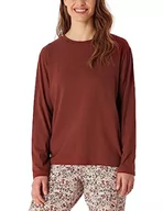 Koszule damskie - Schiesser Damska koszula do spania z długim rękawem mieszanka bawełny + relaks, terakota, 36, Terracotta, 36 - miniaturka - grafika 1