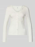 Bluzki damskie - Bluzka z długim rękawem o kroju slim fit z mieszanki wiskozy model ‘SINI’ - miniaturka - grafika 1