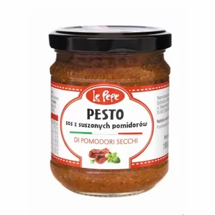 Pesto Di Pomodori Secchi Pasta Z Suszonych Pomidorów 190 G Le Pepe - Pasztet i przetwory mięsne Pesto Di Pomodori Secchi Pasta Z Suszonych Pomidorów 190 G Le Pepe - Pasztet i przetwory mięsne - miniaturka - grafika 1