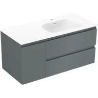 Szafki łazienkowe - Mexen Orio szafka łazienkowa 100 cm z umywalką Vela prawą, 2S, 1D, grafit mat/biała mat - 91A13-10047-3-BBFFF66-W23P01 - miniaturka - grafika 1