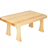 Ławy i stoliki kawowe - Springos Stolik kawowy drewniany 75 cm do ogrodu naturalne drewno ST007 - miniaturka - grafika 1