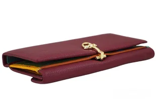 Duży portfel ze złotym zapięciem - Fuksja - Portfele - miniaturka - grafika 5