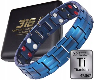 GRUBA TYTANOWA ZDROWOTNA BRANSOLETA MĘSKA MAGNETYCZNA MOCNA CZYSTY TYTAN - Bransolety męskie - miniaturka - grafika 1