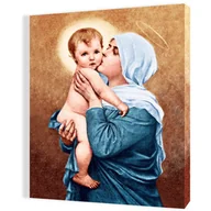 Ikony i obrazy sakralne - Obraz religijny na płótnie Matka Boża i Dzieciątko Jezus - miniaturka - grafika 1