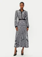 Sukienki - Fracomina Sukienka codzienna FS24WD2008W411O9 Czarny Regular Fit - miniaturka - grafika 1