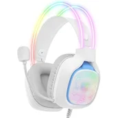 Słuchawki - ONIKUMA X22 Słuchawki gamingowe nauszne RGB : Kolor - biały - miniaturka - grafika 1