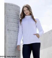 Bluzy damskie - Ardon ARDON JOFLEX - Damska bluza polarowa stójka 2 kieszenie ozdobne płaskie ozdobne 100% poliester fleece, 280 g/m2 - biały H2215 L - miniaturka - grafika 1