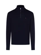 Swetry męskie - Tommy Hilfiger Sweter z zawartością kaszmiru Mężczyźni Bawełna niebieski jednolity, S - miniaturka - grafika 1