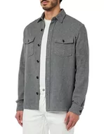 Koszule męskie - bugatti Męska koszula rekreacyjna, rękaw 1:1, szary-250, L - miniaturka - grafika 1