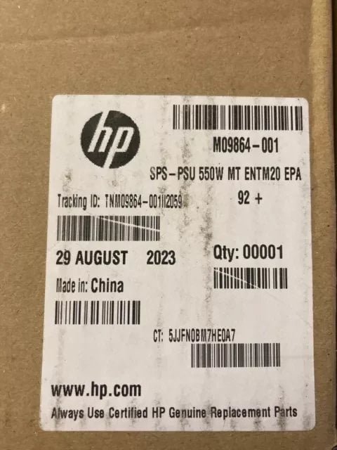 Zasilacz serwerowy HP 550W power supply unit for HP PSU 550W MT ENTM20 EPA92 +12V