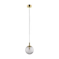 Lampy sufitowe - Pojedynczy, elegancki zwis z ozdobnym kloszem TK 759 z serii CADIX - miniaturka - grafika 1