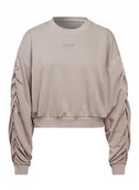 Bluzy damskie - REEBOK - BLUZA DAMSKA CROP TOP - S KNIT FASHION COVER UP H51846 BRĄZOWA - Reebok - miniaturka - grafika 1