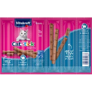Vitakraft Cat-Stick mini 10 x 6 sztuk Gładzica i kwasy omega-3 - Przysmaki dla psów - miniaturka - grafika 1