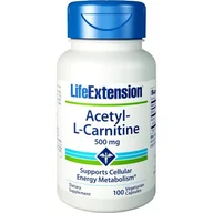 Witaminy i minerały dla sportowców - Life Extension Acetyl-L-Carnitine 100 Vcaps - miniaturka - grafika 1