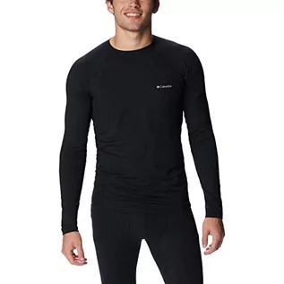 Koszulki męskie - Columbia Męska bluzka z długim rękawem o średniej wagi, czarna, M - grafika 1